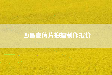 西昌宣傳片拍攝制作報價