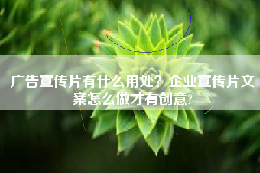 廣告宣傳片有什么用處？企業(yè)宣傳片文案怎么做才有創(chuàng)意?